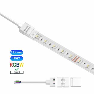 Κονέκτορας παροχής IP67/68 για RGBW ταινία led SMD πλάτους 12.4mm -  Τεμ.