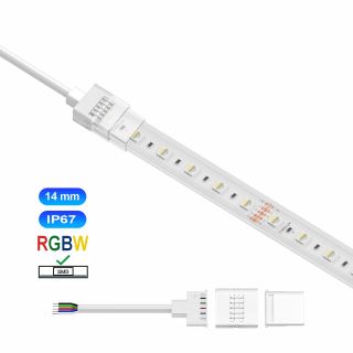 Κονέκτορας παροχής IP67/68 για RGBW ταινία led SMD πλάτους 14mm -  Τεμ.
